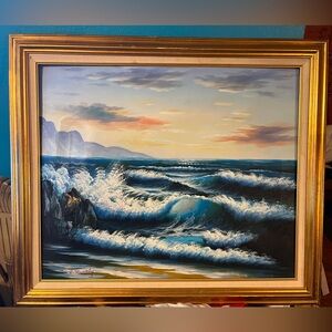F. Murphy Ocean Wave Painting with Gold Frame
‼️ORIGINAL‼️